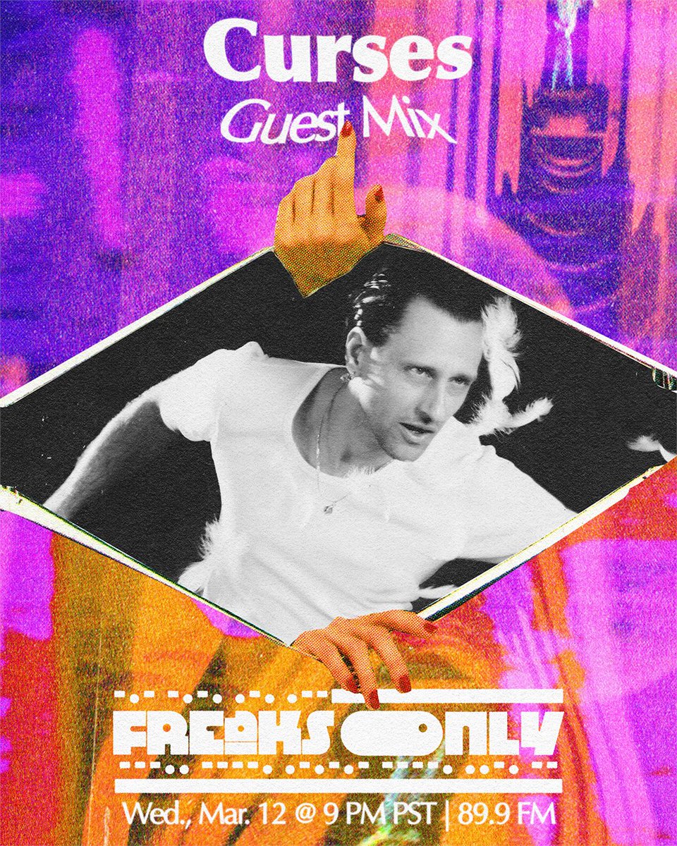 TONIGHT @ 9PM, we welcome FREAKS ONLY show favorite, Curses, onto the KCRW airwaves for a special guest DJ set. 

It'll air live tonight at 9pm on 89.9FM in LA and kcrw.com. If you can't listen tonight, the mix will be archived at kcrw.com/freaksonly tomorrow