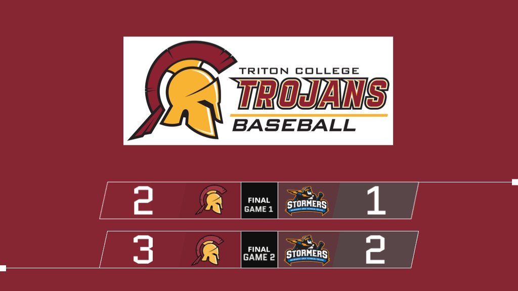 Triton baseball sweeps DH against Milwaukee Tech to open their home schedule at Symonds-Puckett Field! #WeRTriton #TrojanPride