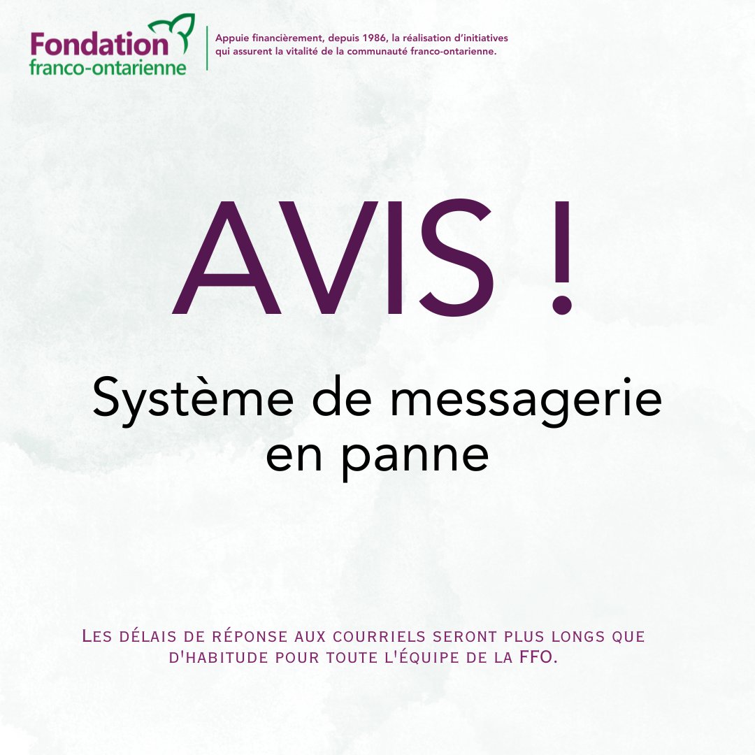 ⚠️ ATTENTION ⚠️

La FFO est en train de se doter d’un nouveau site web.
Cela a entraîné un impact temporaire sur la messagerie de l’équipe.
Nous vous présentons nos excuses pour cet inconvénient et comptons sur votre patience et votre compréhension. Merci de votre collaboration.