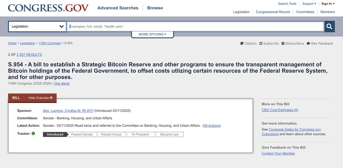 🟡"Il 'Bitcoin Act' di Cynthia Lummis: un passo avanti per le criptovalute negli Stati Uniti"