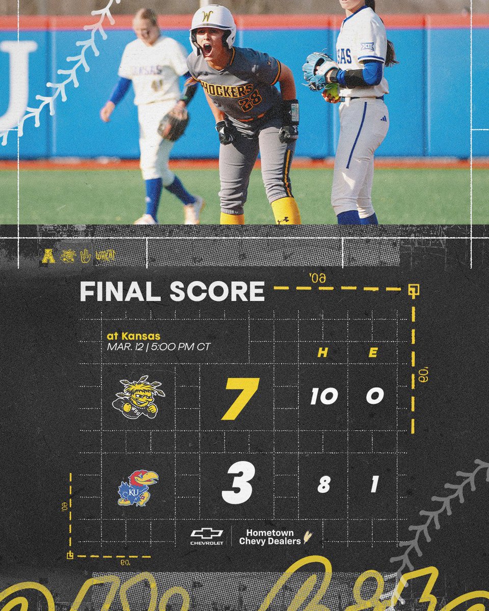 Wichita State Softball (@goshockerssb) on Twitter photo Bringing home a 𝐃𝐔𝐁 ‼️
#FearTheWheat🌾 Bringing home a 𝐃𝐔𝐁 ‼️
#FearTheWheat🌾