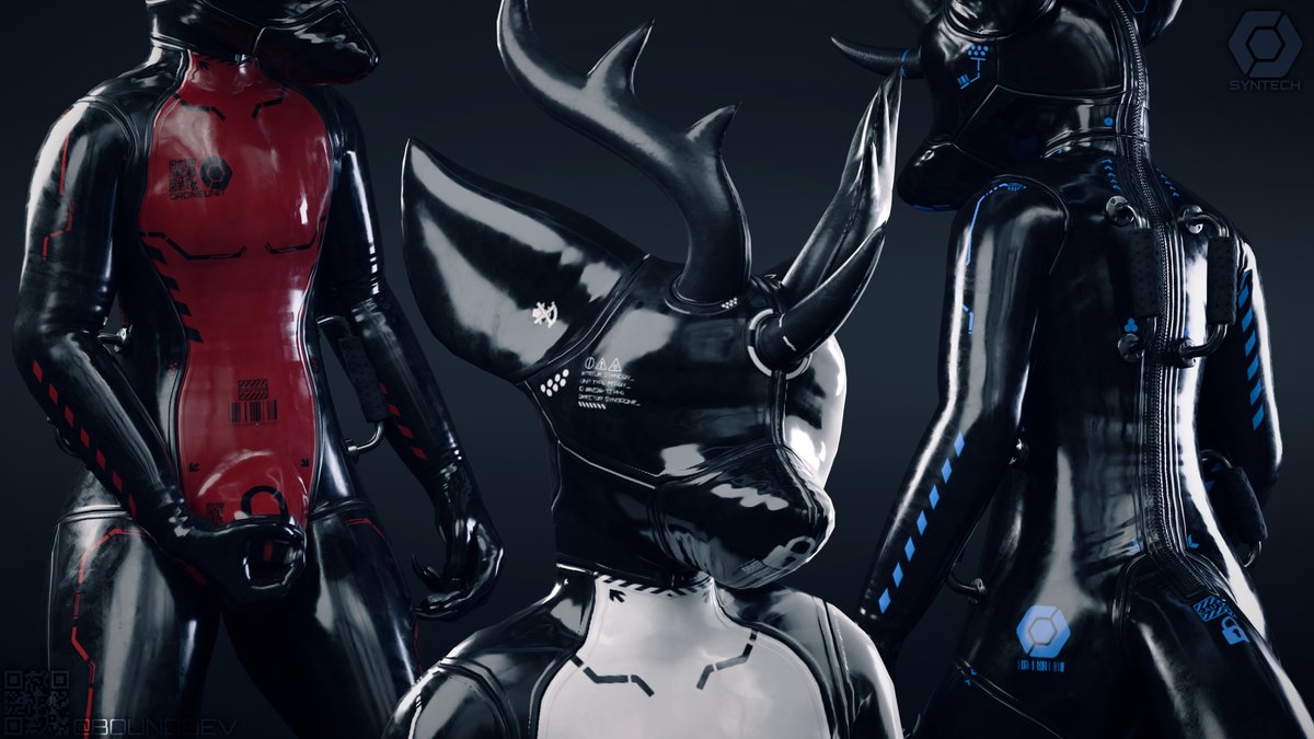 BoundDev's tweet photo. Finally finished another asset commission!!! 

1 down 3 to go they're all nearing completion as well tho so expect me to go back to my regular posting again soon!

In the meantime look at this fully rubberized Kirin drone!

#latex #drone #LatexFur #rubberfur #rubber https://t.co/6F90MMtHO2