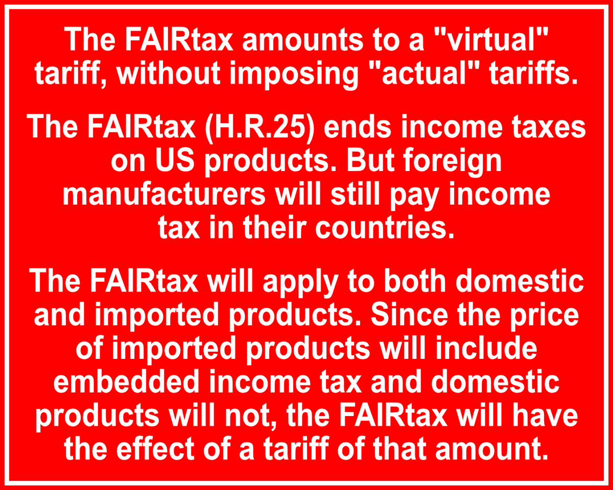 OrigIntent's tweet image. The #FAIRtax has the effect of #tariffs, without actual tariffs.