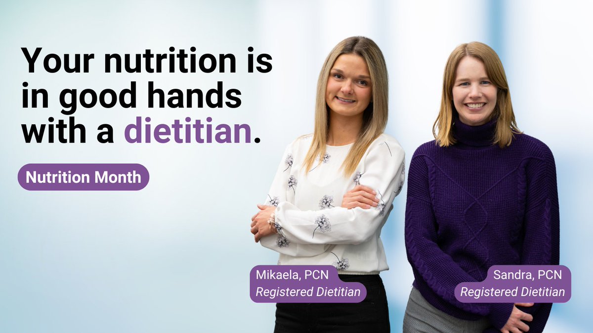 March is #NutritionMonth – shoutout to our amazing dietitians! They help patients:
 ✅Improve health &amp; well-being
 ✅Manage diabetes, heart disease &amp; more
 ✅Build a balanced approach to nutrition
Talk to your primary care provider to learn how a dietitian can help you. #ABHealth