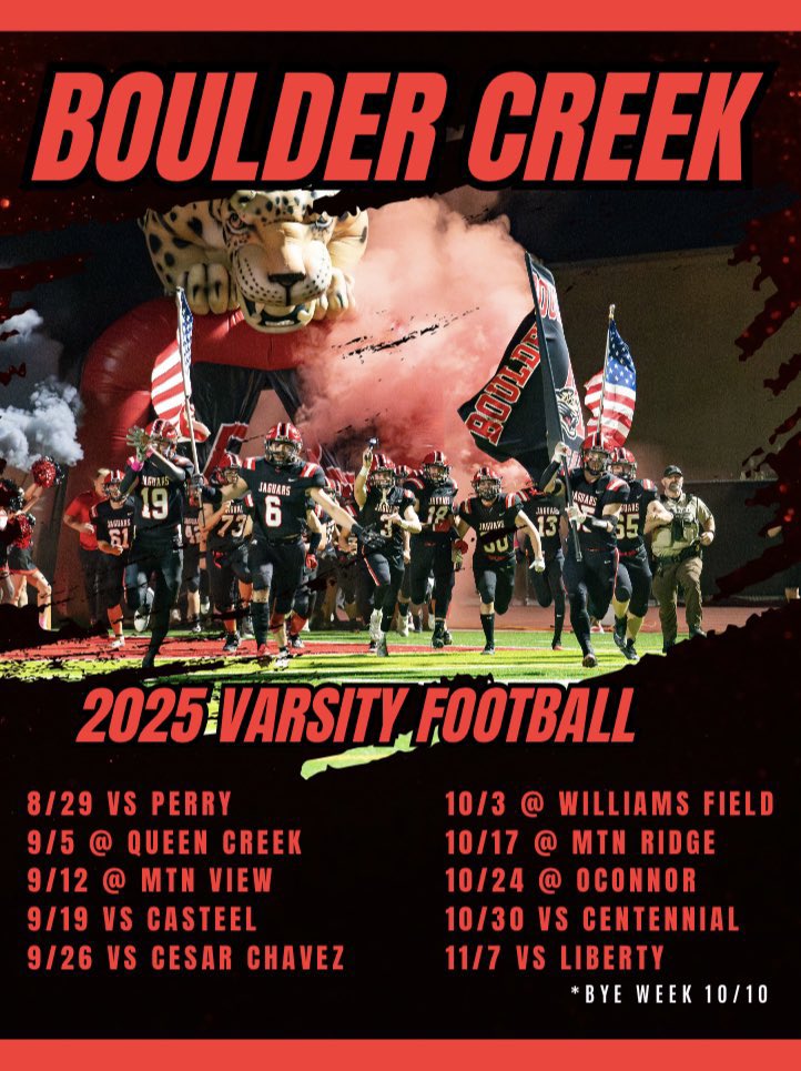 Welcome to the Jungle!
BC Jags 2025 season schedule!
Let's go Jags!