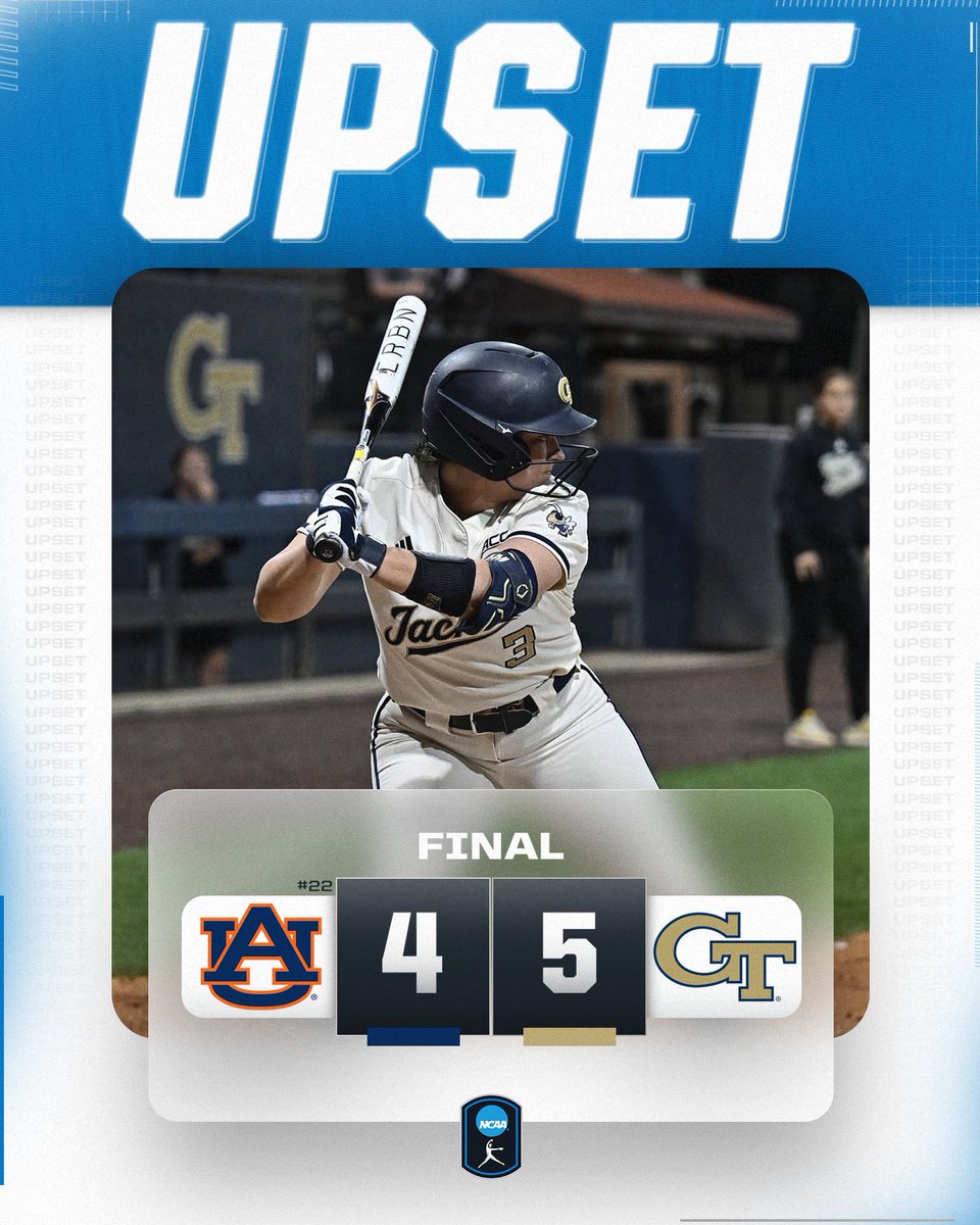 NCAA Softball (@ncaasoftball) on Twitter photo GEORGIA TECH ENDS ON π
<a href="/GaTechSoftball/">Georgia Tech Softball π₯π₯π₯π₯π₯</a> defeats No. 22 Auburn, 5-4 in walk off fashion!
#NCAASoftball GEORGIA TECH ENDS ON π
<a href="/GaTechSoftball/">Georgia Tech Softball π₯π₯π₯π₯π₯</a> defeats No. 22 Auburn, 5-4 in walk off fashion!
#NCAASoftball