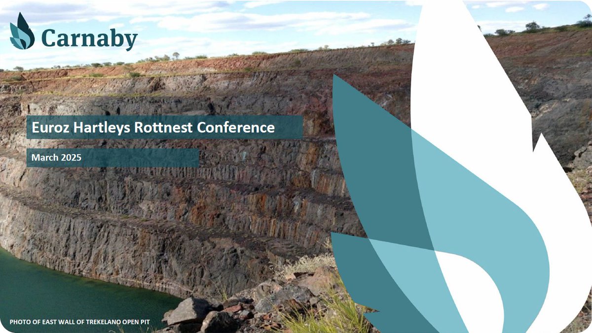 Carnaby Resources Limited (@carnabyres) on Twitter photo $CNB.AX will be presenting at the <a href="/EurozHartleys/">Euroz Hartleys</a> Institutional Conference at Rottnest Island. The conference has small to mid-cap fund managers and corporates in attendance.
View our presentation at: tinyurl.com/nzjzdrms
#asx #exploration #copper #gold $CNB.AX will be presenting at the <a href="/EurozHartleys/">Euroz Hartleys</a> Institutional Conference at Rottnest Island. The conference has small to mid-cap fund managers and corporates in attendance.
View our presentation at: tinyurl.com/nzjzdrms
#asx #exploration #copper #gold