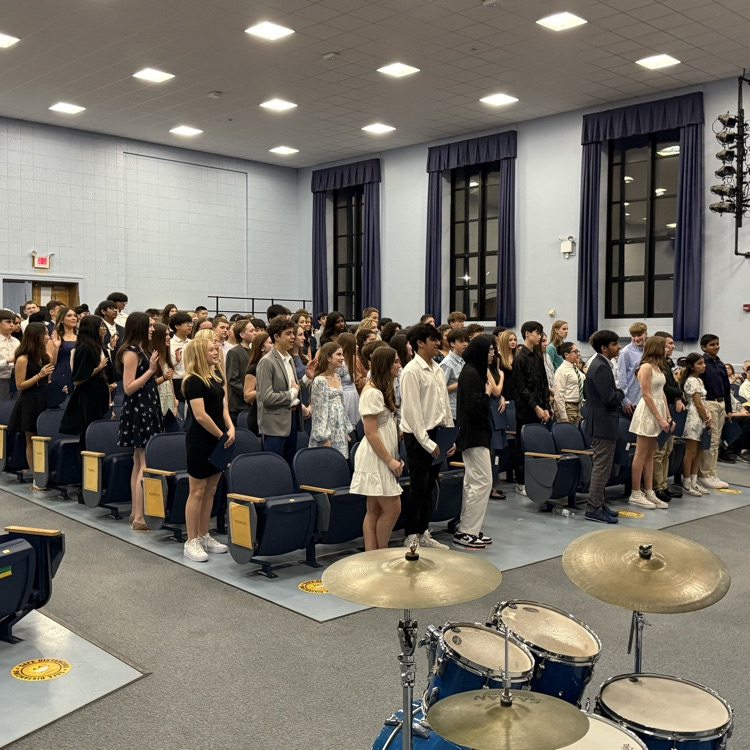 JFK_Bethpage's tweet photo. JFK National Jr Honor Society Induction Ceremony.  A wonderful achievement for this hard working group of 8th graders.  Well done. https://t.co/u5xPrn0t6O