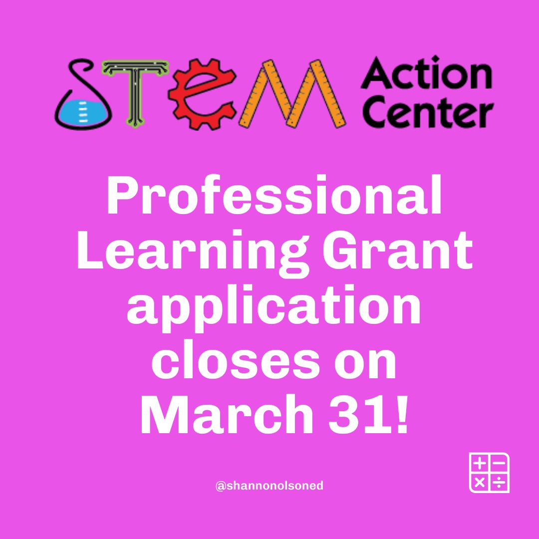 The UT STEM AC Professional Learning Grant application closes on March 31! Make sure you get your applications in before the end of the month! 

Have questions about the grant and how the funding works? 

Contact our team at shannonolson.com/grant to get your questions answered!