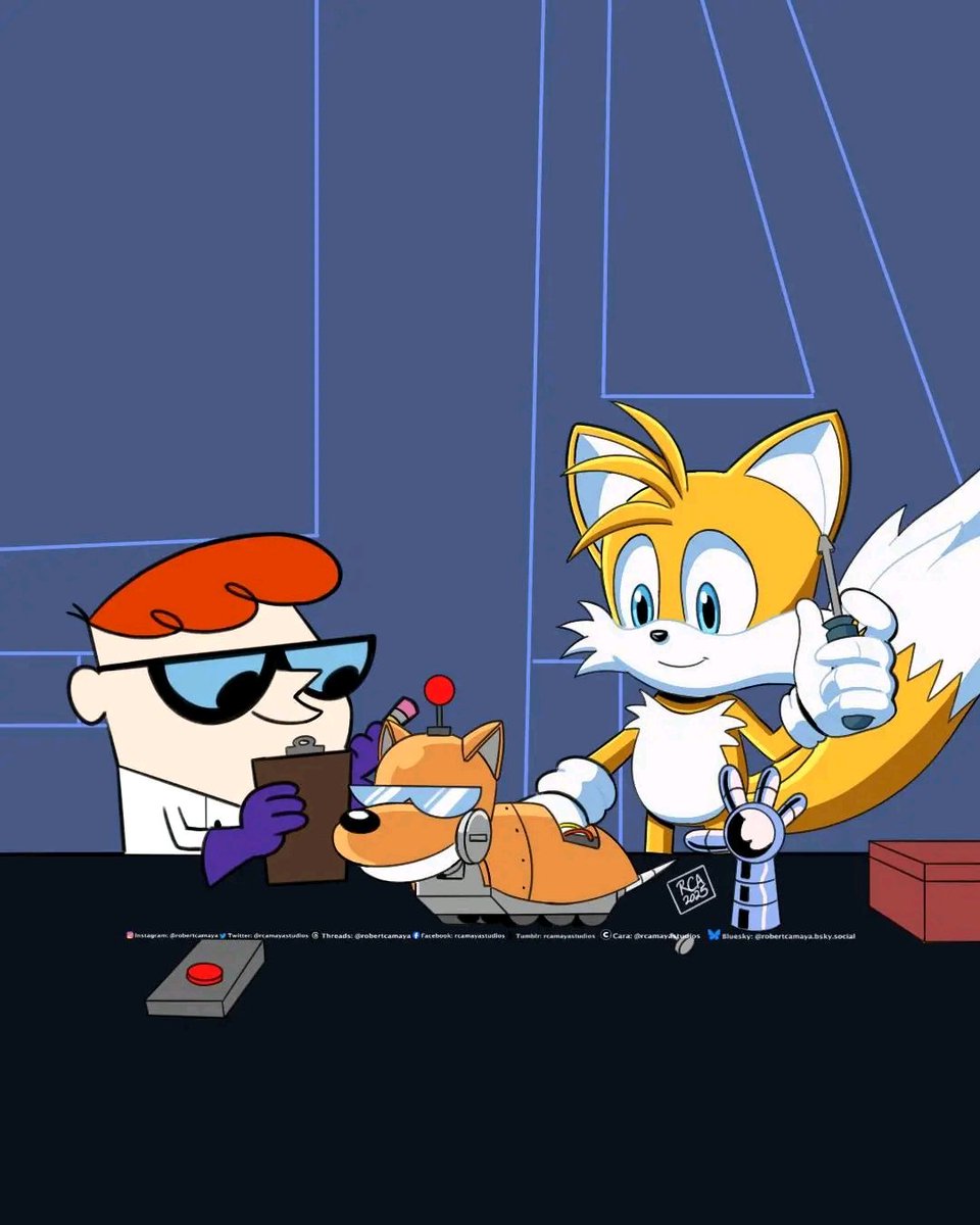 AaronPichel1's tweet photo. Tails working with Dexter on a new Remote Robot
#milestailsprower #sega #dexterslaboratory #cartoonnetwork #fanartcrossover #genndytartakovsky #art #digitalart #artistonfacebook https://t.co/FkOpxoKak7