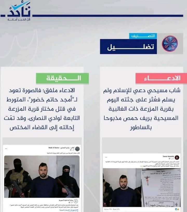 لمن يريد الحقيقه عليه ان يلقي نضره على موقع تأكد وليس على المرصد السوري للكذب على الانسان