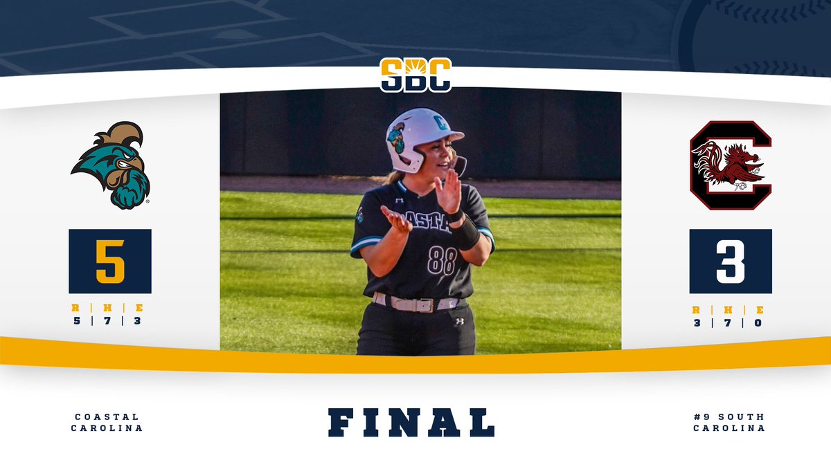 Sun Belt (@sunbelt) on Twitter photo ππ’ππ’π¦π¦ππ ππ’ππ¦π§ππ.
<a href="/CoastalSoftball/">Coastal Carolina SB</a> scores a massive road win over No. 9 South Carolina before opening #SunBeltSB play this weekend. βοΈπ₯ ππ’ππ’π¦π¦ππ ππ’ππ¦π§ππ.
<a href="/CoastalSoftball/">Coastal Carolina SB</a> scores a massive road win over No. 9 South Carolina before opening #SunBeltSB play this weekend. βοΈπ₯