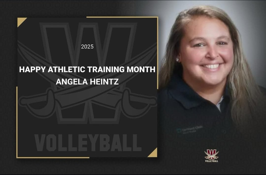 Happy National Athletic Training Month to our athletic trainer Ang Heintz, and all of our AT Staff on campus. We appreciate everything you do for us, not only this month but throughout the entire year! 🫶⚔️🙏