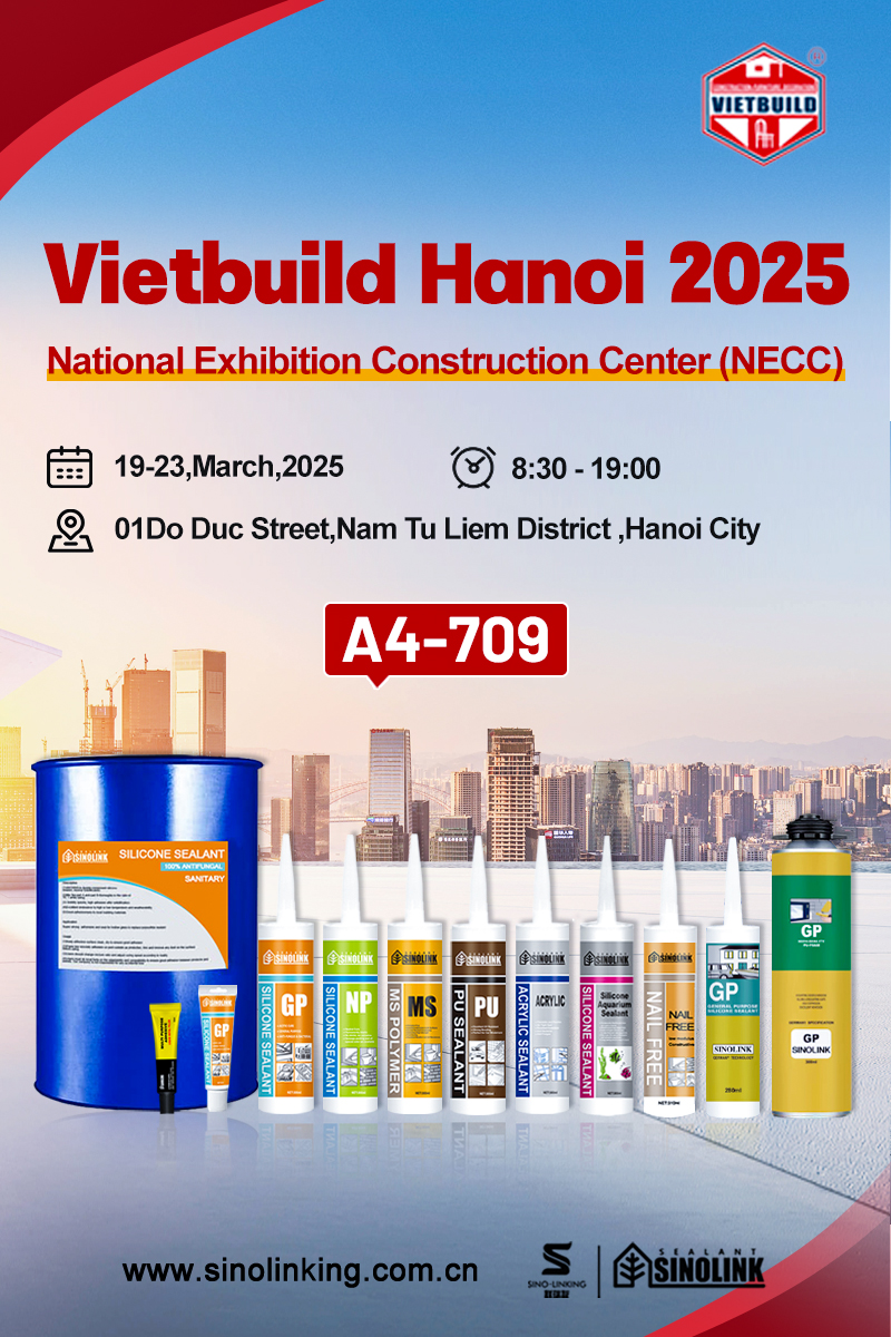 🌏✨ Join us at the Vietnam Building &amp; Construction Expo in Hanoi from March 19th to 23rd, 2025!
Visit SINOLINKING at Booth A4-709 to explore our premium silicone sealants &amp; adhesives. Discover innovative solutions tailored for your construction needs.
📲+86 15107028243( Ms.Echo)