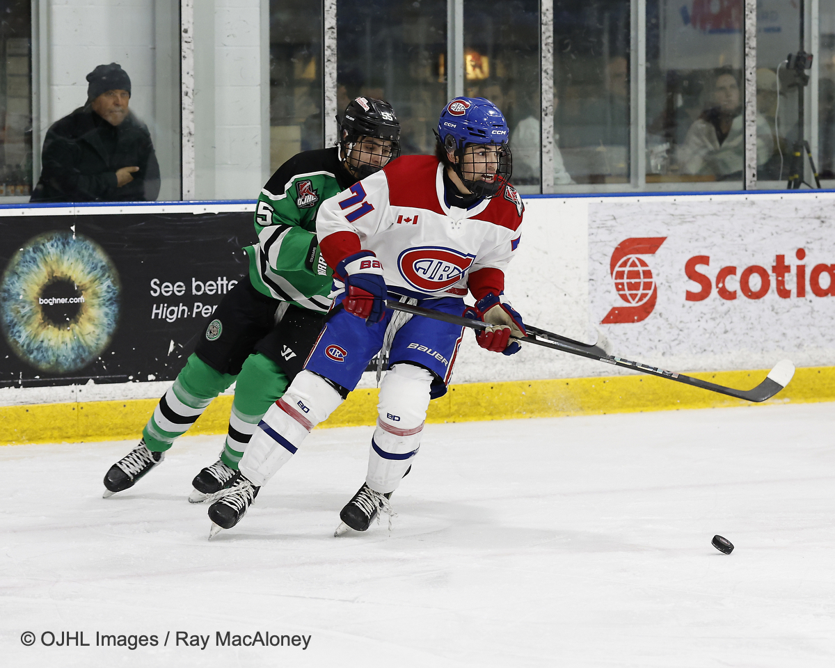 Ray MacAloney OJHLI/OJLL 📸 (@rmacphotos_14) on Twitter photo The score after two periods of play is now the <a href="/OJHLJrCanadiens/">Toronto Jr. A Canadiens</a> 6 and the <a href="/CougarsHockey/">Cobourg Cougars</a> 1. <a href="/OJHLOfficial/">OJHL</a> <a href="/ojhlimages/">OJHL Images DOP</a> #leagueofchoice #followthephotogs The score after two periods of play is now the <a href="/OJHLJrCanadiens/">Toronto Jr. A Canadiens</a> 6 and the <a href="/CougarsHockey/">Cobourg Cougars</a> 1. <a href="/OJHLOfficial/">OJHL</a> <a href="/ojhlimages/">OJHL Images DOP</a> #leagueofchoice #followthephotogs