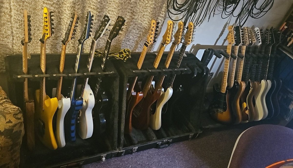 Just a few of our guitarists' collection