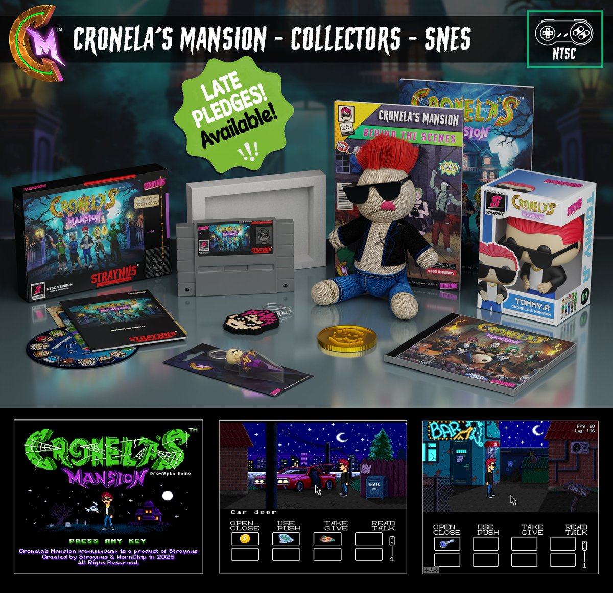 🔥LAST CHANCE! ⏰🕹️ Cronela's Mansion compatible with Super Nintendo, NES, GBC, GBA, PC AND SWITCH. 
LATE PLEDGES available for a limited time! 🤩
kickstarter.com/proj.../cronel…