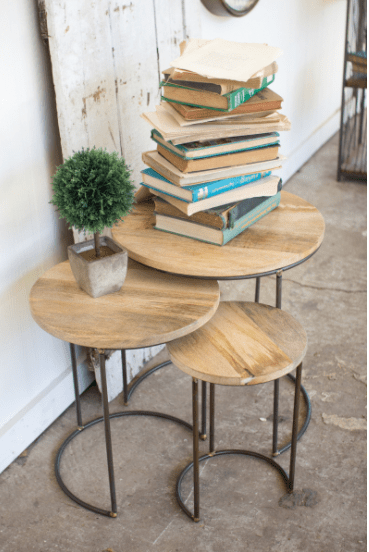 DecorHomeSols's tweet photo. Set Of 3 Nesting Iron Accent Tables With Mango Wood Tops Large 17"D X 18"T Medium 13.5"D X 16"T Small 10"D X 14"T

https://t.co/7kxqhuXwan

https://t.co/AN2xG0gnoY

#CountryHomeDecor #RusticHomeDecor #FarmhouseStyle  #BohoChic #HomeDecor #HomeStyle #CountryLiving #sidetabledecor https://t.co/Xo2GK5Y7CH