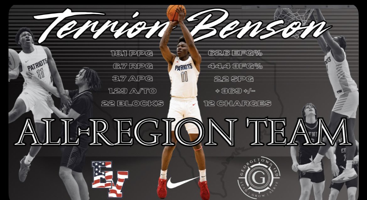 Terrion Benson (@tstar_baller) on Twitter photo Honored and Blessed to be selected on the All-Region Team!! Thank you to my coaching staff and teammates for making this possible 🖤 <a href="/EV_Hoops/">East View Boys Basketball</a> <a href="/atx_hoops/">CAPITAL CITY HOOPS</a> Honored and Blessed to be selected on the All-Region Team!! Thank you to my coaching staff and teammates for making this possible 🖤 <a href="/EV_Hoops/">East View Boys Basketball</a> <a href="/atx_hoops/">CAPITAL CITY HOOPS</a>