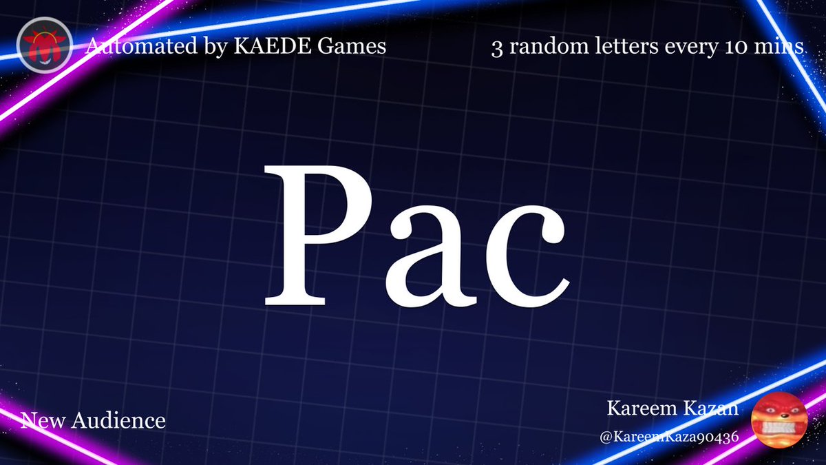 3 random letters every 10 mins tweet media