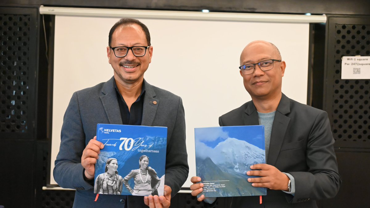 📢 Helvetas Nepal marks nearly 7 decades of impact!
We proudly unveiled "Towards 70 Years of Togetherness", a photobook capturing our journey from cheese-making to peace-building to sustainable development.