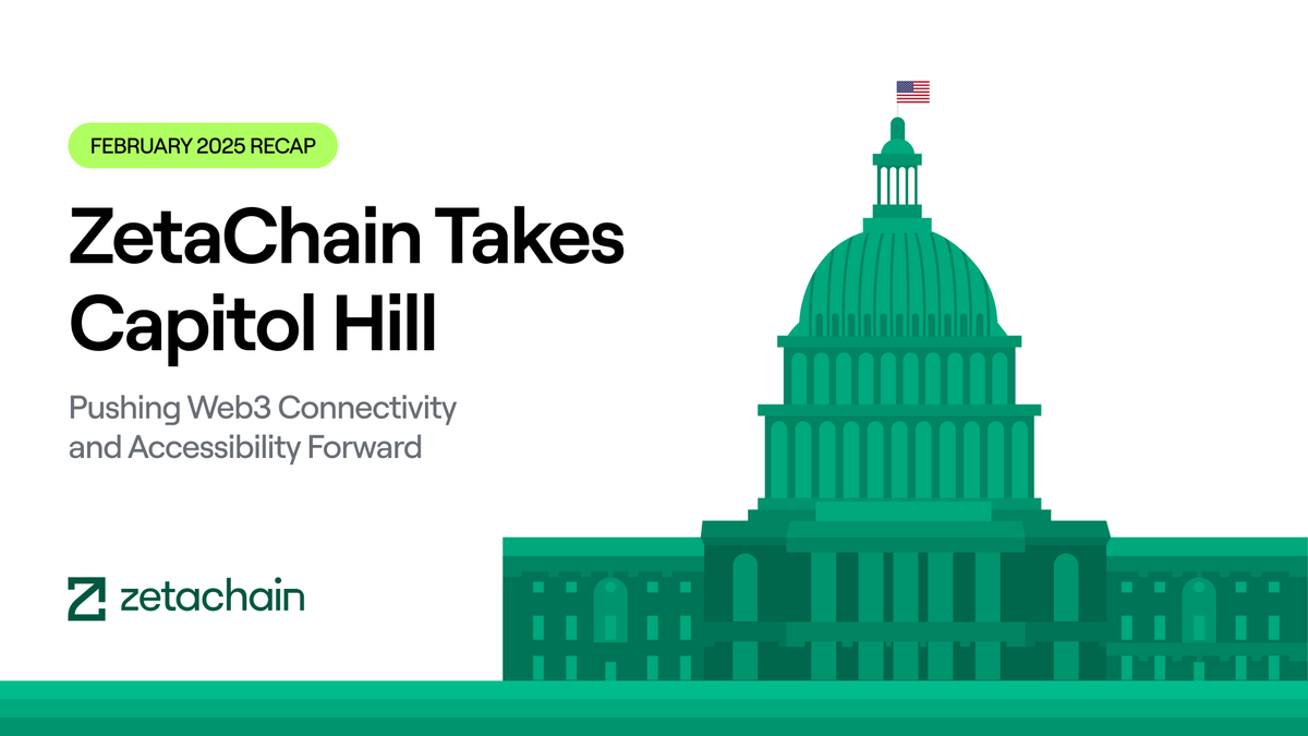 🏛️ ZetaChain takes Capitol Hill &amp; expands the Universal Blockchain!

330,00 WAUs, Alibaba Cloud, Solana mainnet &amp; Google AI — February was huge.

Catch up on everything 👇