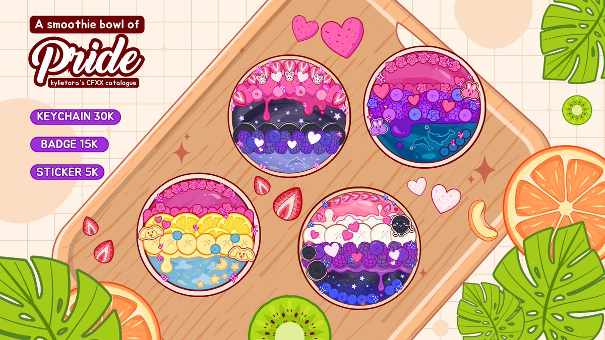kylietora's tweet photo. 🌈 ❤️ + 🔁 are appreciated! 🌈

OPEN PRE-ORDER for #CFXX 

✨Do you see your pride smoothie here? 🫶🏻❤️ ✨

🗓️: 13-31 Maret 2025
📍:  Pick-up CFXX, CO 🍊/🍏 
🔗 : https://t.co/TPORmIMFvU

#comifuroxx #comifuro20 #CFXXcatalogue #comifuroxxcatalogue #cf20 #cf20catalogue https://t.co/Bi3QTwpKsV