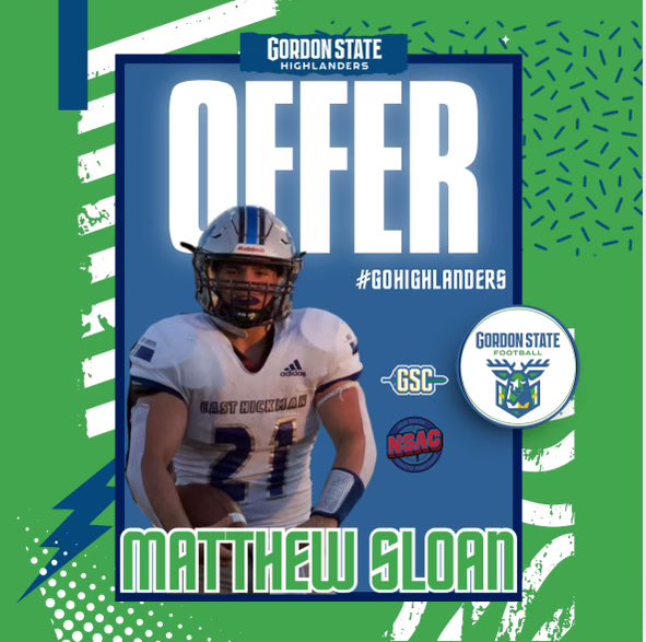 Matthew_Sloan25 (@324matthew) on Twitter photo I would like to say I’m extremely blessed to have received another 🅾️ffer from <a href="/coachgavin_gsc/">Coach Gavin</a> to <a href="/Gscfootball1/">Gordon State College Football</a> !!
<a href="/QuisenberryOmar/">Omar ( Coach Quiz) Quisenberry</a> <a href="/coachcmcleod/">Coach McLeod</a> I would like to say I’m extremely blessed to have received another 🅾️ffer from <a href="/coachgavin_gsc/">Coach Gavin</a> to <a href="/Gscfootball1/">Gordon State College Football</a> !!
<a href="/QuisenberryOmar/">Omar ( Coach Quiz) Quisenberry</a> <a href="/coachcmcleod/">Coach McLeod</a>