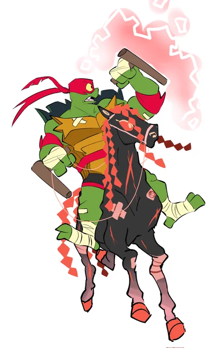Raph Fighting on horseback! 