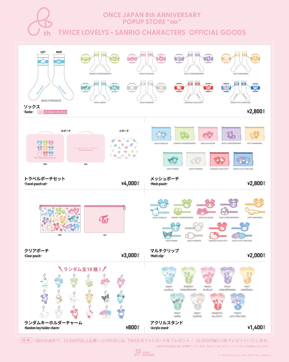 TWICE LOVELYS サンリオキャラクターズとの コラボレーションデザイン