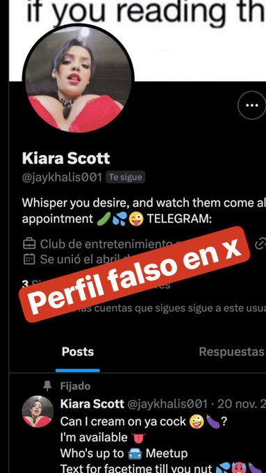 Cuenta falsa aquí en x https://t.co/8dhMbPjeLL
