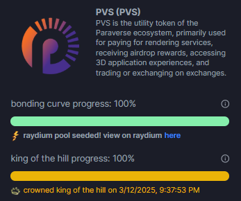ohzarke's tweet image. Potentially found the next 5mil+ runner $PVS 

Paraverse is a VC-backed company that specializes in rendering, similar to $RENDER, that just recently deployed a token on pumpfun.

Breaking this down into a thread because there's a lot of details to share 🧵👇