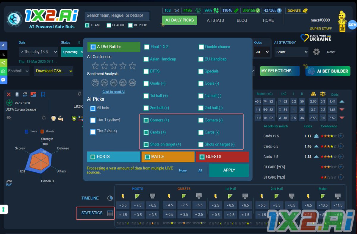 1X2 AI Sports Betting Tips tweet media