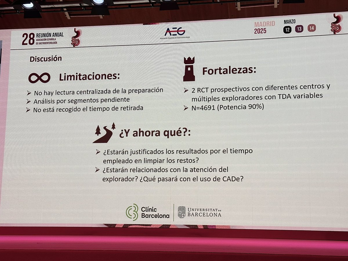 Servei Gastroenterologia Hospital Clínic Barcelona (@gasclinicbcn) on Twitter photo Dr Ignacio Iborra presenta resultados de comparar la detección de adenomas en Colonoscopias con BBPS 6-7 vs 8-9 en #AEG2025
➡️ prep adecuada vs excelente no predice mayor detección de adenomas
➡️ Mayor detección con BBPS 6-7 🧐
<a href="/hospitalclinic/">Hospital Clínic</a> <a href="/mariapellise1/">mariapellise</a> <a href="/aegastro/">Aegastro</a> Dr Ignacio Iborra presenta resultados de comparar la detección de adenomas en Colonoscopias con BBPS 6-7 vs 8-9 en #AEG2025
➡️ prep adecuada vs excelente no predice mayor detección de adenomas
➡️ Mayor detección con BBPS 6-7 🧐
<a href="/hospitalclinic/">Hospital Clínic</a> <a href="/mariapellise1/">mariapellise</a> <a href="/aegastro/">Aegastro</a>