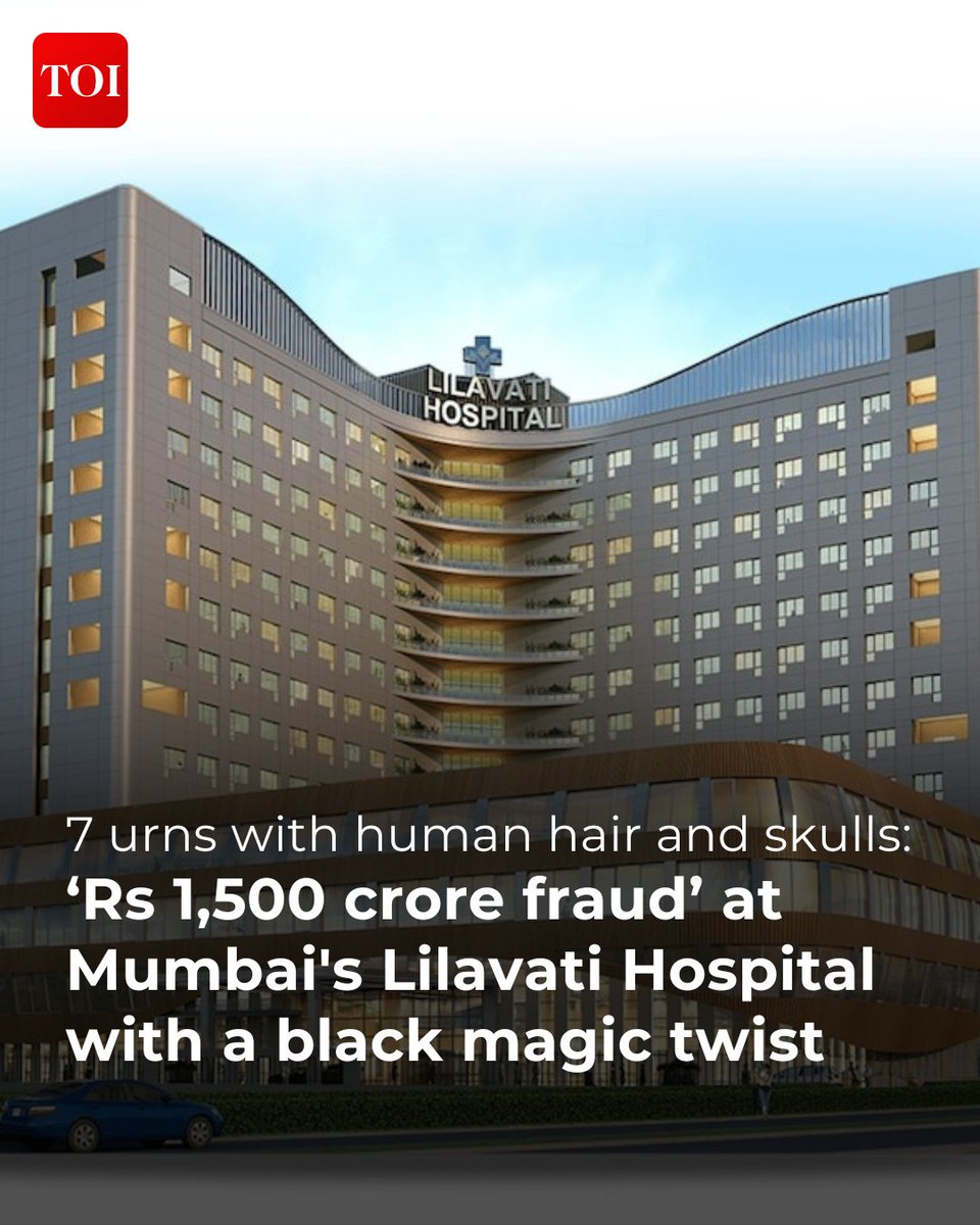 timesofindia's tweet photo. #Mumbai's #LilavatiHospital trust accused former trustees of misappropriating over Rs 1,500 crore and performing black magic on hospital premises. 

A forensic audit revealed large-scale financial irregularities.

Details 🔗 https://t.co/CdCWlyJ6IF https://t.co/WKeAx0SohY