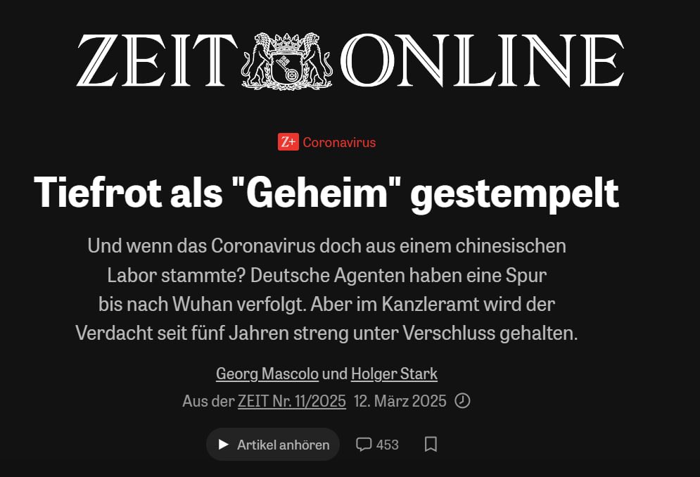 svtv_news's tweet image. Правительство Германии пять лет скрывало лабораторное происхождение китайского коронавируса

Немецкая федеральная разведывательная служба (BND) ещё в 2020 году пришла к выводу, что пандемия, вызванная новым патогеном, вероятно, началась из-за утечки вируса из лаборатории в Ухане.…