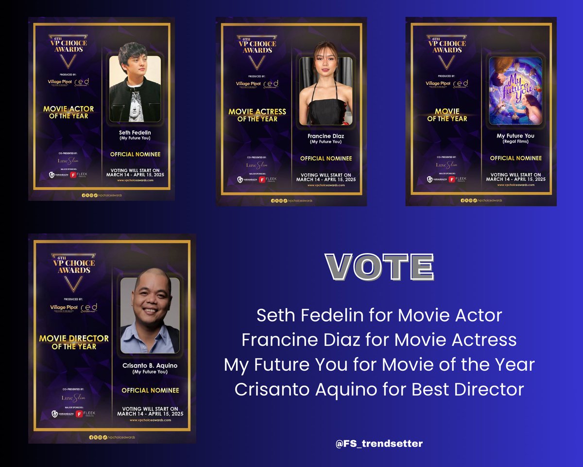 FS_trendsetter's tweet photo. VPCA VOTING STARTS TOMORROW! 🗳

FB REELS 20%
1 share = 1 Vote
1 star = 5 Votes

VPCA APP 30%
3 votes per day
You can buy more votes if you can!

Make more fb accounts and download the app now! The votings will start tomorrow! Get ready, Cloudies! 🤘

#FranSeth #FRANSETHCloudies https://t.co/Tx1Vgwa7CL