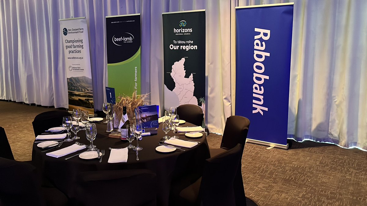 Tonight’s function … Ballance Farm Environment Awards for the Horizons region. 20 year celebration….🎉