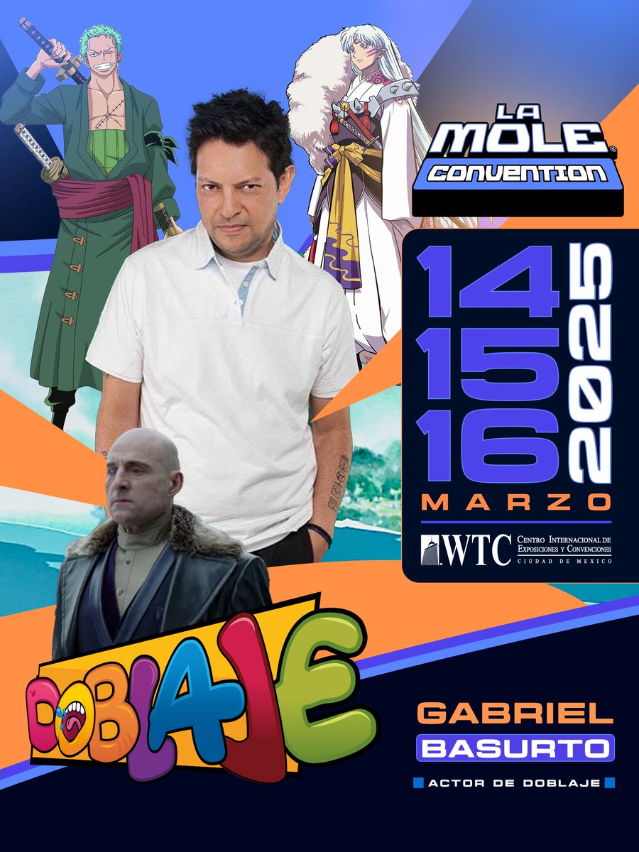 La Mole Convention (@lamolemx) on Twitter photo 🎙️ <a href="/GabrielBasurtto/">ᎶᏘᏰRIᏋL ᗷᕱՏᑘᖇᖶØ</a> ha doblado a Roronoa Zoro (One Piece), Doctor Sivana en las dos cintas de Shazam, Sesshomaru (Inuyasha), Destro (G.I. Joe), Aldrich (Iron Man), y el villano de "The Black Phone", entre otros personajes de la pantalla.
#LaMole2025 🎙️ <a href="/GabrielBasurtto/">ᎶᏘᏰRIᏋL ᗷᕱՏᑘᖇᖶØ</a> ha doblado a Roronoa Zoro (One Piece), Doctor Sivana en las dos cintas de Shazam, Sesshomaru (Inuyasha), Destro (G.I. Joe), Aldrich (Iron Man), y el villano de "The Black Phone", entre otros personajes de la pantalla.
#LaMole2025