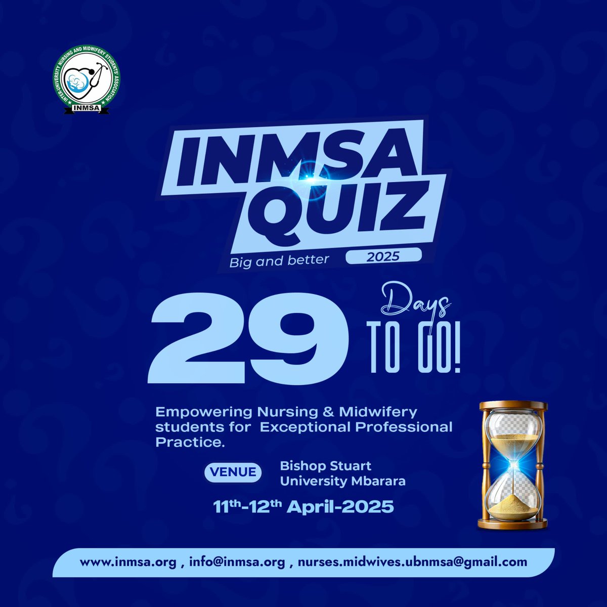 Good morning Dear Nursing and Midwifery Mother Associations and our Sponsors, we have less than a months to the big event Inter University Quiz💯 When we get to identify and crown a champion 🏆