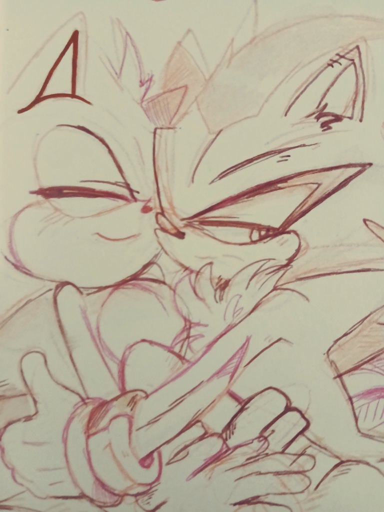 Vurrase's tweet image. 💘❤️‍🔥Lovers??❤️🩵 #SonicTheHedgehog #ShadowTheHedgehog #sonadow