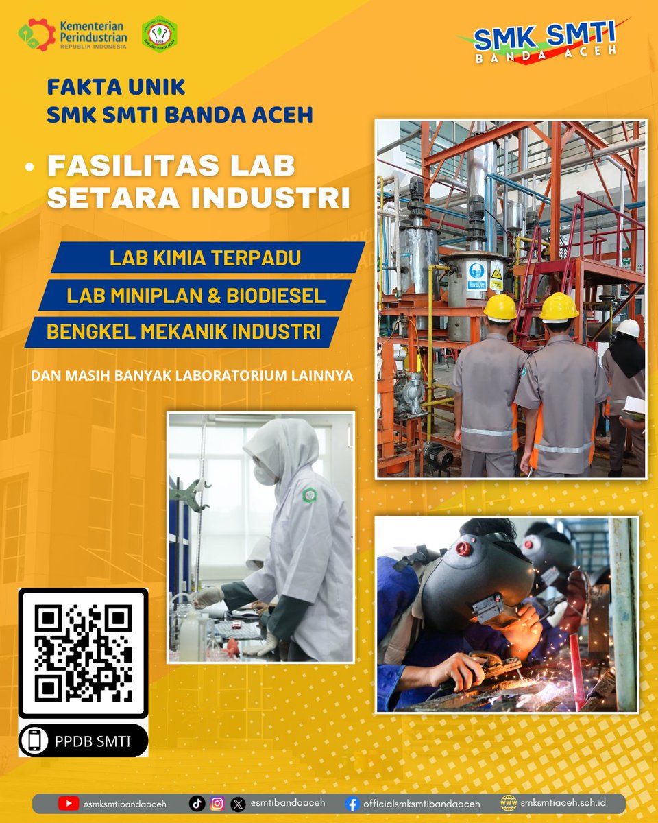 smtibandaaceh's tweet image. Hai Rakan Industri! Tahukah kamu? 📷 SMK SMTI Banda Aceh punya fasilitas laboratorium dengan standar industri!
Di sini, siswa belajar dengan peralatan modern yang dipakai di dunia kerja.
Jadi, lulusan SMTI sudah siap terjun ke industri tanpa kaget! 📷

#bpsdmi #kemenperin