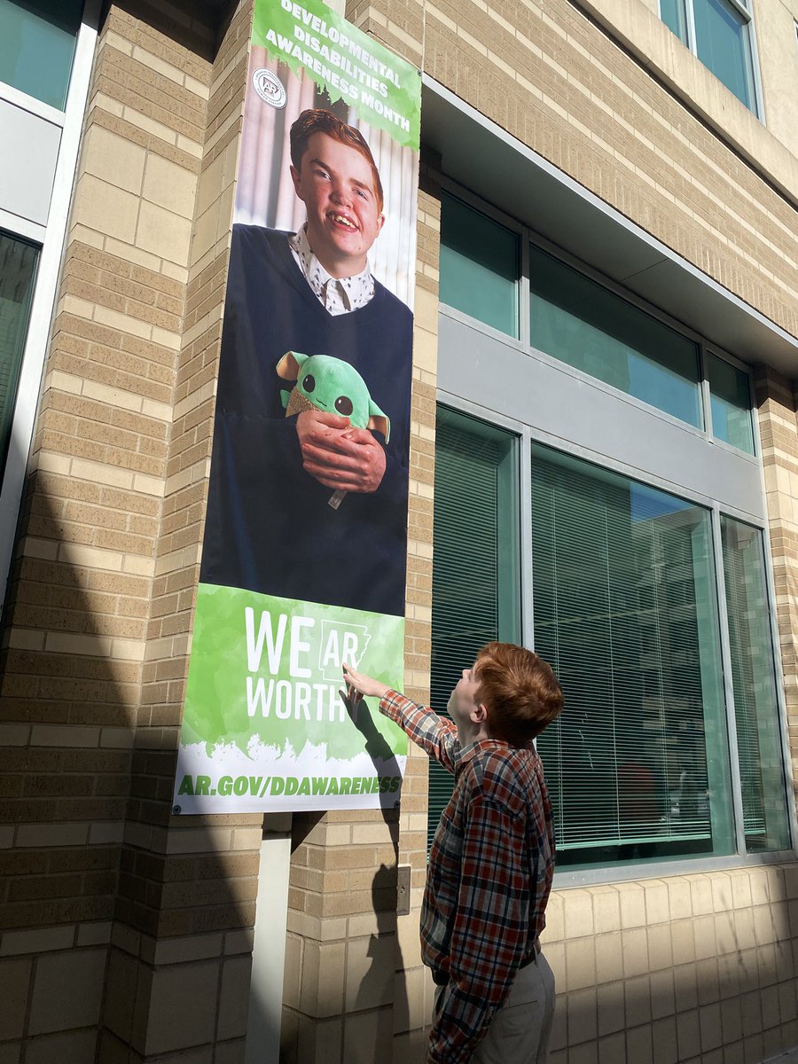 KatPopWat2's tweet image. This moment today tells a very long story for my son and our entire family. 
18 years from “he may never walk or talk or know you are in the room” to this joyful guy recognizing his own face smiling back on a banner. 
Best day ever. 
#autism
#developmentaldisabilities