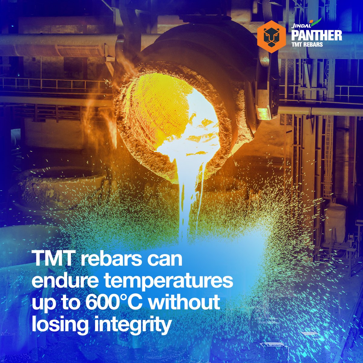 JindalPanther's tweet photo. TMT rebars can withstand up to 600ยฐC without losing strength, making them ideal for fire-resistant construction.โ
โLearn more: https://t.co/tzbNTPuf8uโ
#Fact #JindalPanther #FireResistantSteel #TMTRebars https://t.co/lldEnTaDd8
