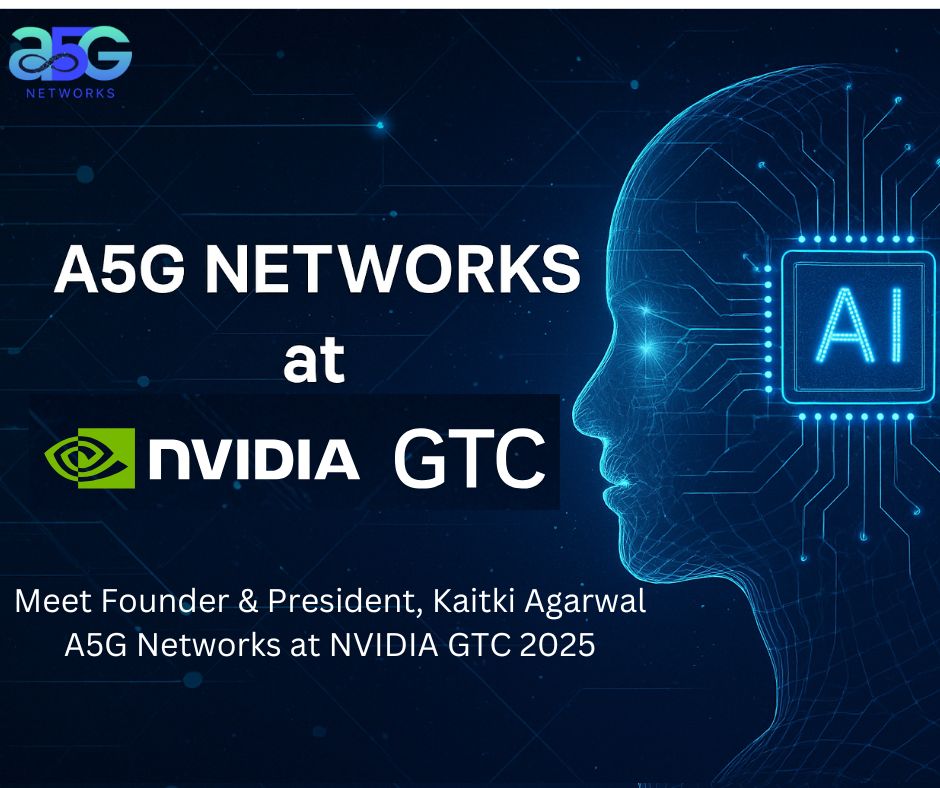 @A5GNetworks 𝐚𝐭 𝐍𝐕𝐈𝐃𝐈𝐀 𝐆𝐓𝐂 2025!
We’re thrilled to share that our 𝐅𝐨𝐮𝐧𝐝𝐞𝐫 &amp; 𝐏𝐫𝐞𝐬𝐢𝐝𝐞𝐧𝐭, <a href="/kaitki/">Kaitki Agarwal</a> , will be attending NVIDIA GTC 2025 next week!

Please see our recent announcement with NVIDIA at #MWC2025.
lnkd.in/dTAZupZk
#A5gnetworks #NvidiaGTC