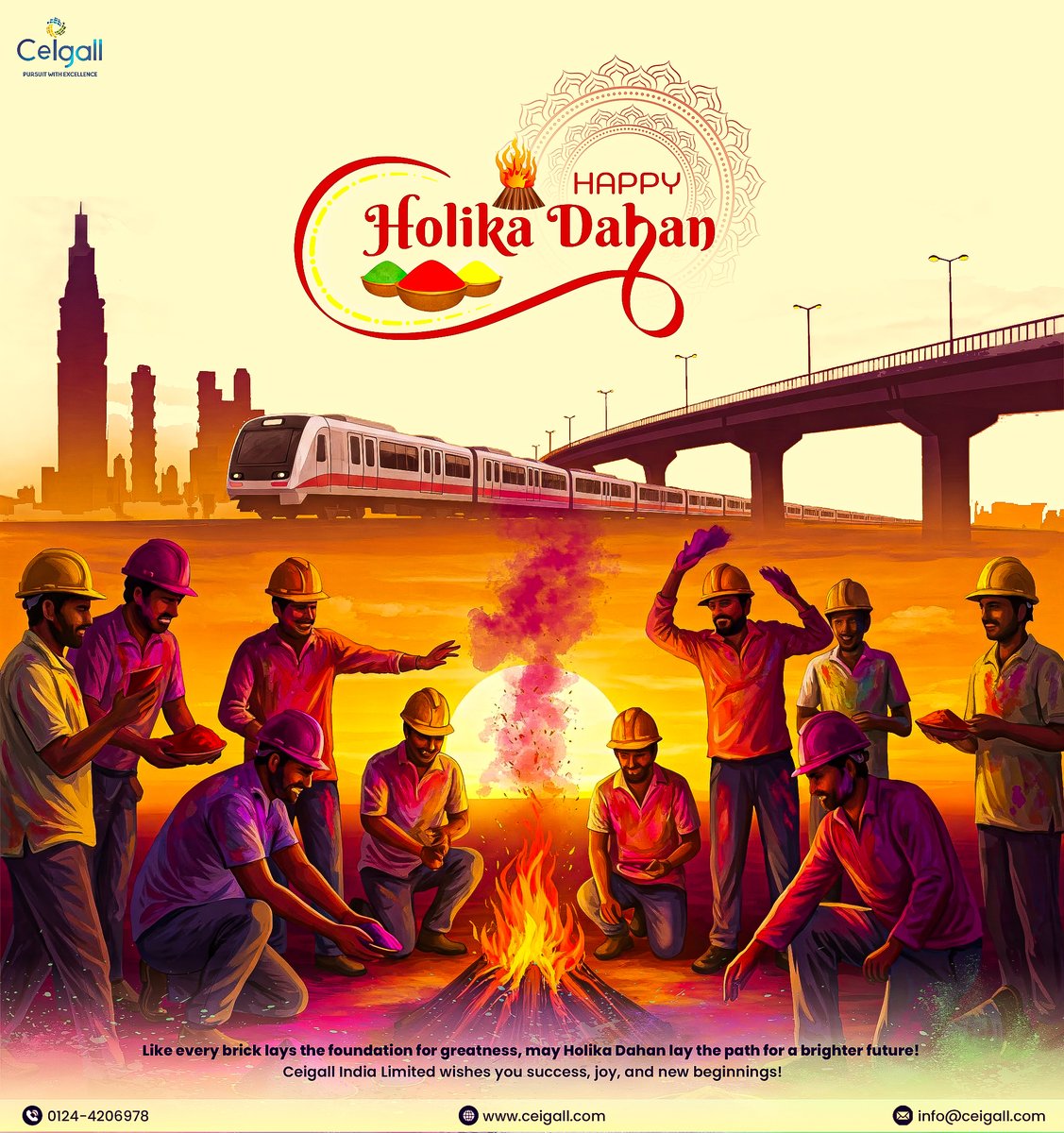 Ceigall_India's tweet photo. Happy Holika Dahan
#HolikaDahan #CeigallIndiaLimited #FestivalOfStrength #HolikaDahan2025 #CeigallIndia #BuildingABrightFuture https://t.co/yTQDRvJ0gv