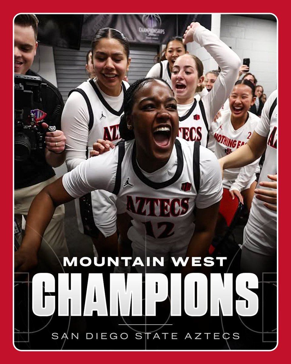 The Aztecs are Mountain West Champions‼️ 

San Diego State brings home the conference title for the first time in 13 years with the 3OT win 🏆