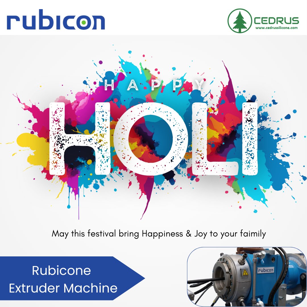 Rubicon_machine's tweet image. May the colors of Holi brighten your life with positivity and success!
.
Happy Holi🎨
.
#HappyHoli #FestivalOfColors #ColorfulVibes #holicelebration
#Holi2025 #ColorsOfJoy #HoliHai #HoliFestival #HoliMagic #HoliWishes #Rubicon #cedrussilicone