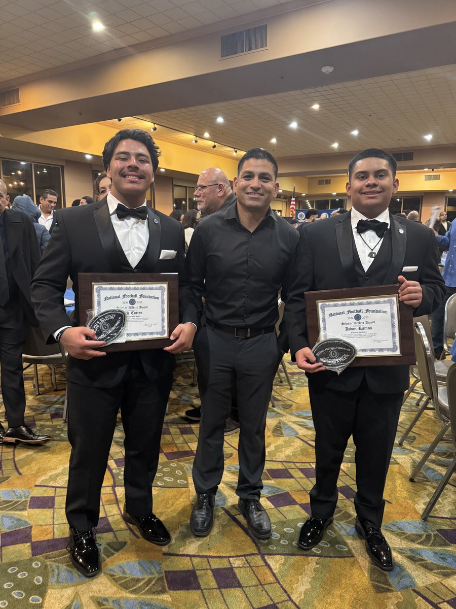 Eric Cortes and Jadon “Zeke” Ramos.
National Football Foundation 
Scholar-Athlete recipients. Very proud of them. #BluePride <a href="/ElRanchoHS/">El Rancho HS</a>