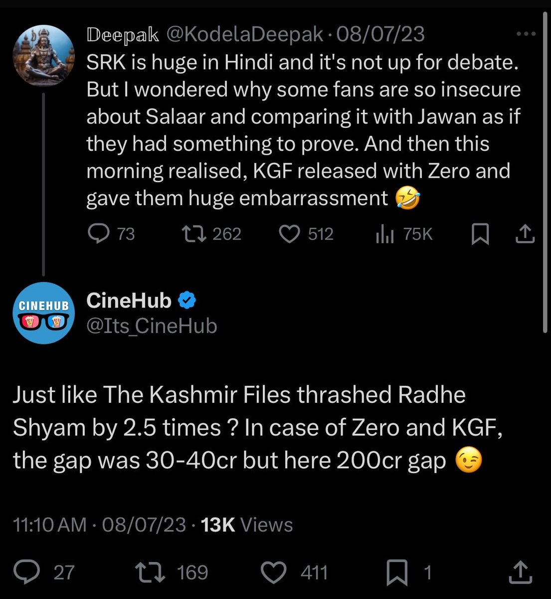 Its_CineHub's tweet image. Meanwhile my TWEETS on #TheKashmirFiles 😃✅

Sir @vivekagnihotri , if you think my account is sponsored by 'you know who,' I would not have appreciated Kashmir Files in the first place!!  Also, if you believe my tweets are paid, then perhaps you OWE me something for the support